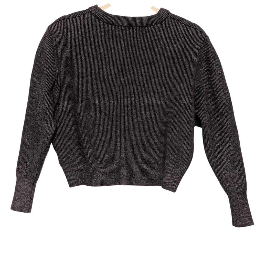 Zara Ribbed Crewneck Cropped Sweater - Picture 2 of 5